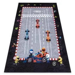 Tapis lavable JUNIOR 52108.801 Course, formule 1 pour les enfants antidérapant - gris