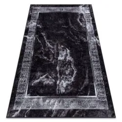 Tapis lavable MIRO 51278.810 Marbre, grec antidérapant - noir / blanc