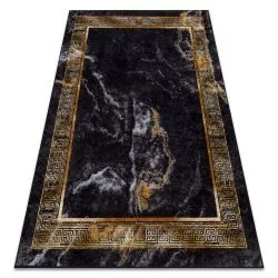 Tapis lavable MIRO 51278.809 Marbre, grec antidérapant - noir / or