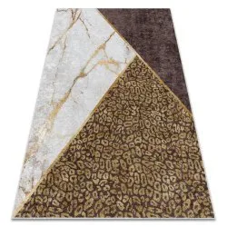 Tapis lavable MIRO 51338.805 Marbre, géométrique antidérapant - marron