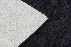 Tapis lavable MIRO 51518.805 Feuilles, cadre antidérapant - noir / or