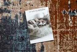 Tapis lavable MIRO 51454.802 Abstraction antidérapant - bleu foncé / beige