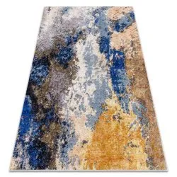 Tapis lavable MIRO 51774.802 Abstraction antidérapant - bleu / beige