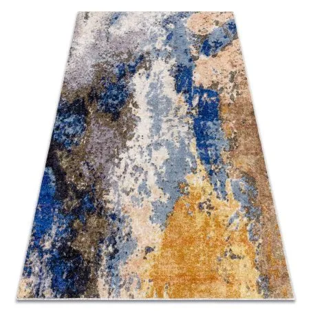 Tapis lavable MIRO 51774.802 Abstraction antidérapant - bleu / beige