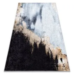 Tapis lavable MIRO 51573.802 Abstraction antidérapant - bleu / or