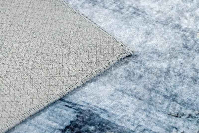 Tapis lavable MIRO 51573.802 Abstraction antidérapant - bleu / or
