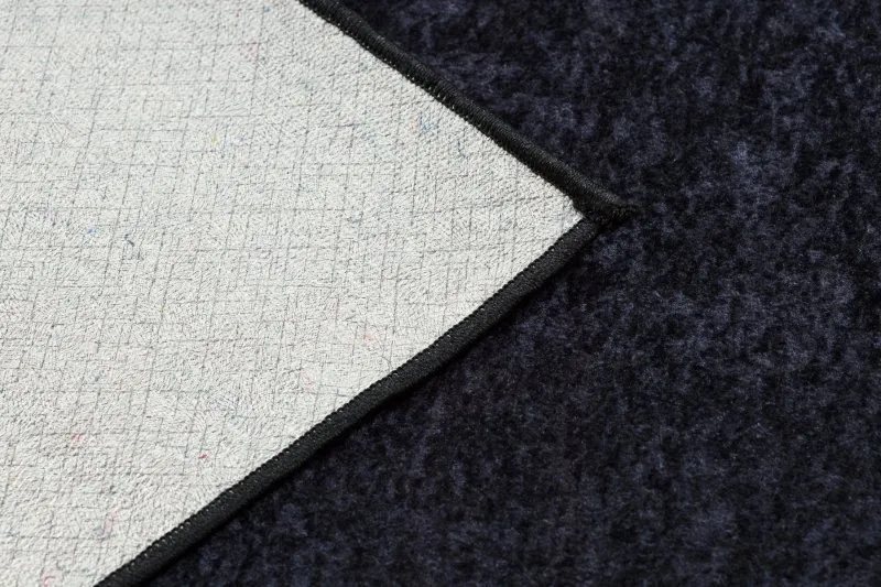 Tapis lavable MIRO 52025.802 Marbre, géométrique antidérapant - noir