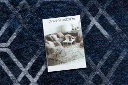 Tapis lavable MIRO 51805.802 Géométrique, treillis antidérapant - bleu