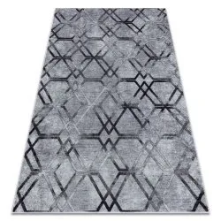 Tapis lavable MIRO 51805.803 Géométrique, treillis antidérapant - gris