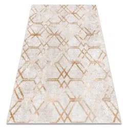 Tapis lavable MIRO 51805.804 Géométrique, treillis antidérapant - or