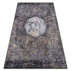 Tapis lavable MIRO 51453.805 Rosette, vintage antidérapant - gris