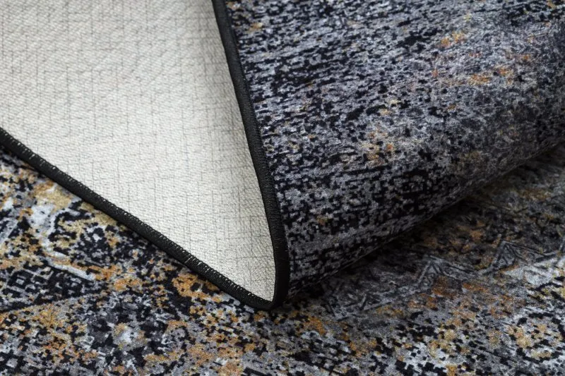 Tapis lavable MIRO 51453.805 Rosette, vintage antidérapant - gris