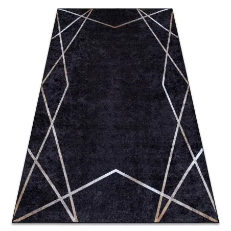 Tapis lavable MIRO 51233.811 Géométrique antidérapant - noir
