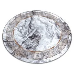 Tapis lavable MIRO 51199.805 cercle Marbre, grec antidérapant - gris / or