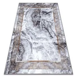 Tapis lavable MIRO 51278.812 Marbre, grec antidérapant - gris / or