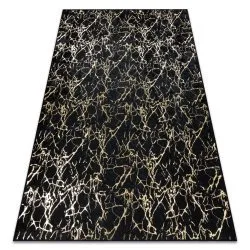 Tapis lavable MIRO 11111.2106 Marbre, glamour antidérapant - noir / or