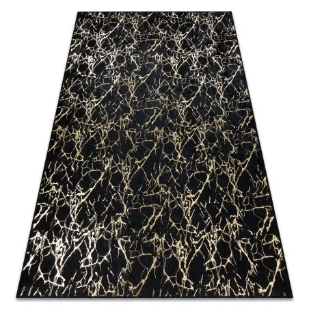 Tapis lavable MIRO 11111.2106 Marbre, glamour antidérapant - noir / or