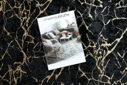 Tapis lavable MIRO 11111.2106 Marbre, glamour antidérapant - noir / or