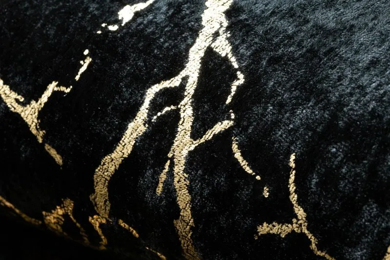 Tapis lavable MIRO 11111.2106 Marbre, glamour antidérapant - noir / or