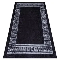 Tapis lavable MIRO 51223.807 Marbre, grec antidérapant - noir / blanc