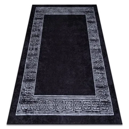 Tapis lavable MIRO 51223.807 Marbre, grec antidérapant - noir / blanc