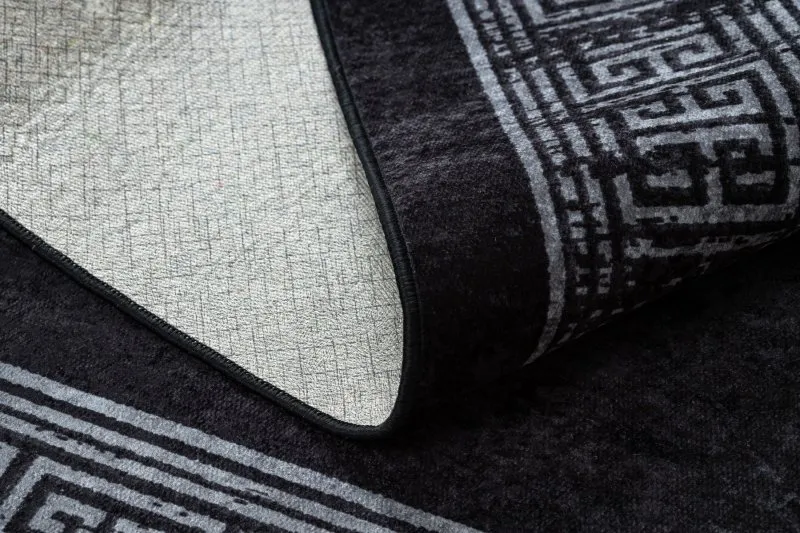 Tapis lavable MIRO 51223.807 Marbre, grec antidérapant - noir / blanc