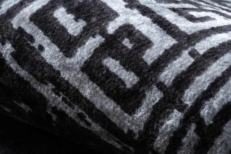 Tapis lavable MIRO 51223.807 Marbre, grec antidérapant - noir / blanc