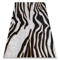Tapis lavable MIRO 52002.807 Motif Zèbre antidérapant - crème / noir