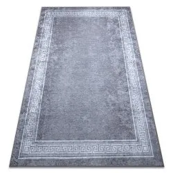 Tapis lavable MIRO 51317.807 Cadre, grec antidérapant - gris