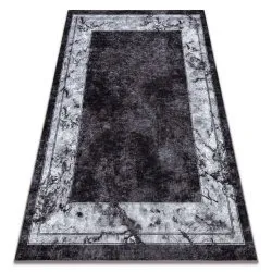 Tapis lavable MIRO 51813.805 Cadre, marbre antidérapant - crème / gris