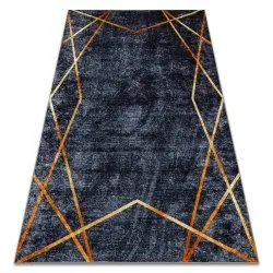 Tapis lavable MIRO 51233.810 Géométrique antidérapant - gris foncé