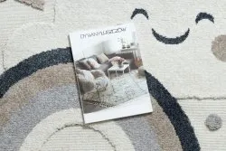 Dywan YOYO EY78 koło biały / beż - Chmurka, Tęcza, kropki dla dzieci, strukturalny, sensoryczny Frędzle