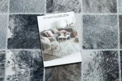 Dywan PATCHWORK 21716 szary - Skóra bydlęca