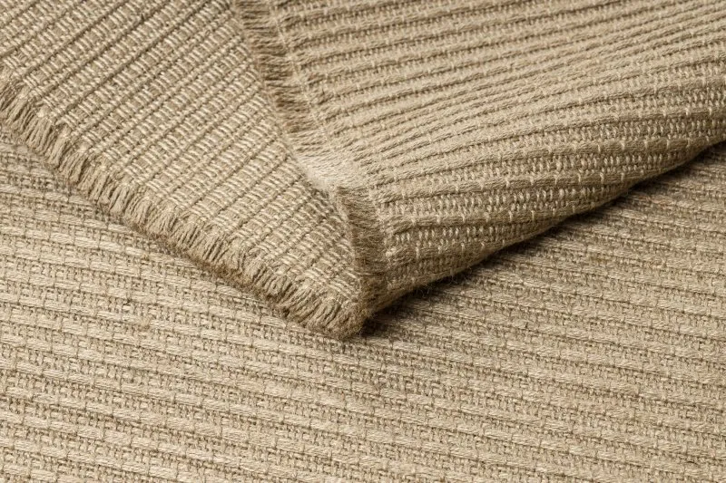 Dywan JUTE 3651 ciemny beż jednolity - jutowy, płaskotkany, frędzle