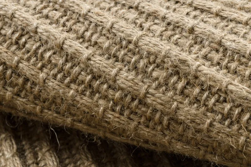 Dywan JUTE 3651 ciemny beż jednolity - jutowy, płaskotkany, frędzle