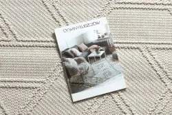 Dywan JERSEY 19241 krem - Romby, geometryczny pętelkowy, strukturalny BOHO