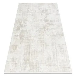 Tapis moderne DUKE 51374 crème - Vintage, structuré, très doux, franges