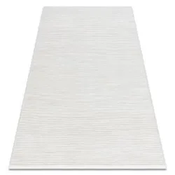 Tapis moderne DUKE 51376 crème - Rayures, structuré, très doux, franges