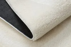Tapis de lavage moderne LINDO crème, antidérapant, shaggy