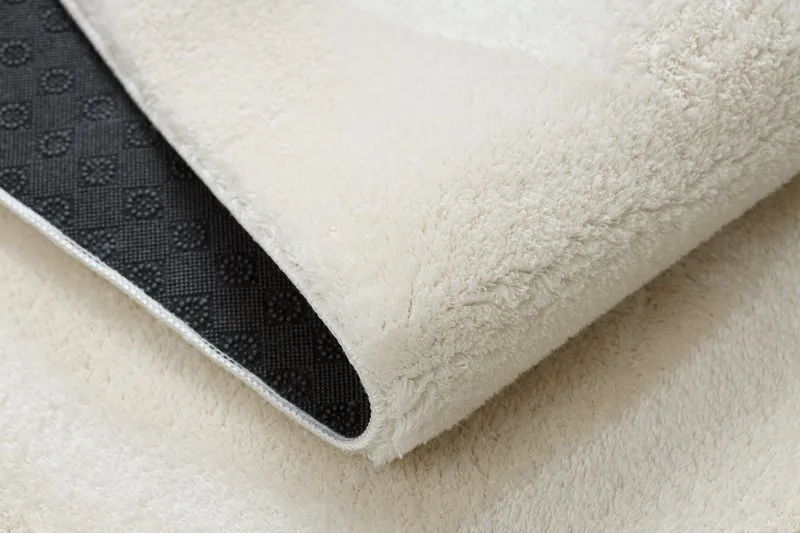 Tapis de lavage moderne LINDO crème, antidérapant, shaggy