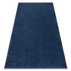 Tapis de lavage moderne LINDO bleu foncé, antidérapant, shaggy