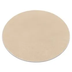 Tapis de lavage moderne LINDO cercle beige, antidérapant, shaggy