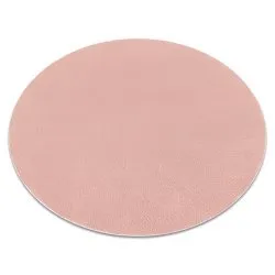 Tapis de lavage moderne LINDO cercle rose, antidérapant, shaggy