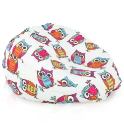 Pouf poire pour enfants avec motif hiboux, idéal pour les espaces de jeu