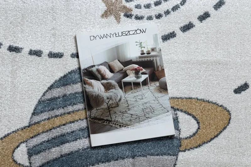 Dywan BONO 8288 Kosmos, planety kremowy / antracyt