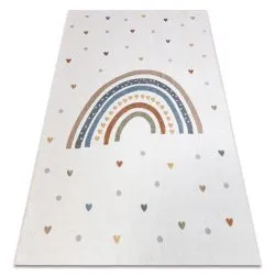 Tapis BONO 8302 Arc-en-ciel, coeurs crème / marron