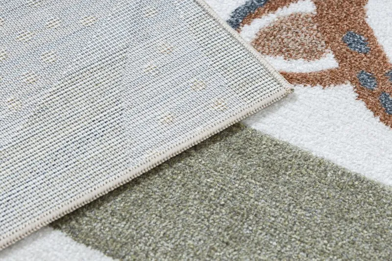 Tapis BONO 8426 Jungle, animaux sauvages crème / or foncé