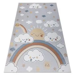 Tapis BONO 8437 Des nuages, ciel, gris clair / crème