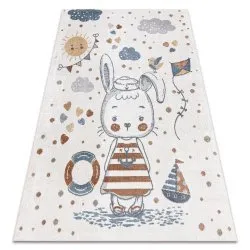 Tapis BONO 8441 Lapin marin crème / bleu
