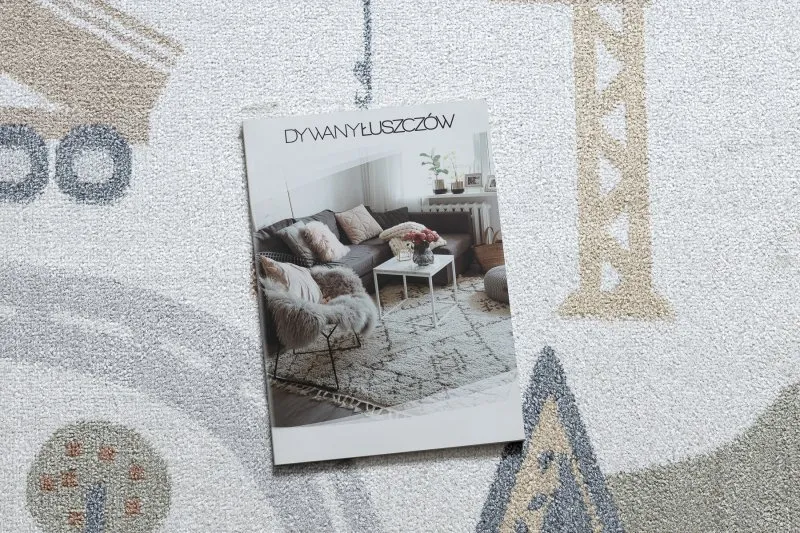 Dywan BONO 9207 Ulice, Miasto, plac budowy kremowy / jasny szary